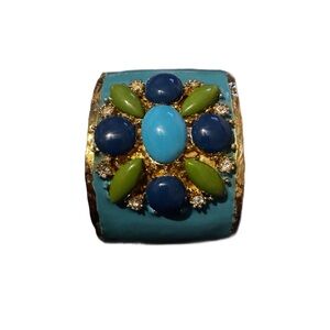 Turquoise and Green Statement Bangle Banana Republic $60 retail